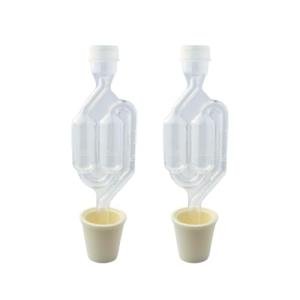 Twin Bubble Airlock and Carboy Bung Set
