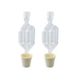 Twin Bubble Airlock and Carboy Bung Set