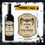 54 Vintage Halloween Wine Bottle Labels - Waterproof