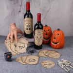 Halloween Wine Bottle Labels - 36 Stickers Set