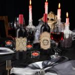 Halloween Wine Bottle Labels - 36 Stickers Set