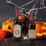 Halloween Wine Bottle Labels - 36 Stickers Set