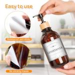 Minimalistische Bad-Flaschenetiketten, wasserdicht, 12er Set
