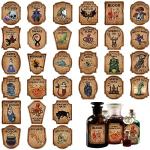 120 Creepy Halloween Animal Bottle Labels Stickers