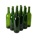 Green Glass Wine Bottles, 750 ml (12 Pack)