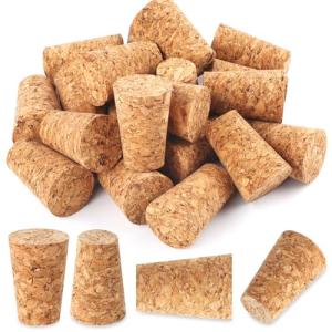20 Pack Wooden Corks for Wine and Beer