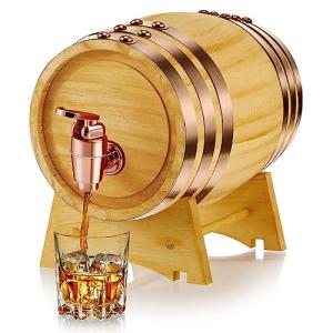 2L Wooden Oak Barrel with Stand for Home Brewing