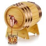 2L Wooden Oak Barrel with Stand for Home Brewing