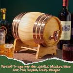 2L Wooden Oak Barrel with Stand for Home Brewing