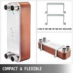 BestEquip 3"x7.5" Brazed Plate Beer Wort Chiller