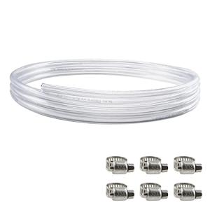 10ft Beer Line Vinyl Tubing with Hose Clamps