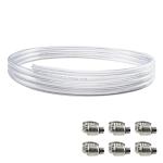 10ft Beer Line Vinyl Tubing with Hose Clamps