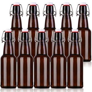 Bernstein Glass Bottles with Swing Tops, 10-Pack