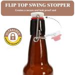 Bernstein Glass Bottles with Swing Tops, 10-Pack