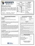 Whiskey Barrel Stout Home Brewing Ingredient Kit