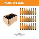 FastRack 24 Amber Glass Beer Bottles - 340ml