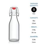 Glass Swing Top Bottles with Airtight Seal, 237ml