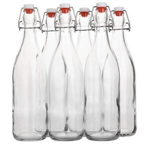 Flip Top Glass Brewing Bottles (6 Pack)
