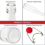 8oz Glass Bottles with Airtight Lids - 16 Pack