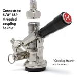 Kegco D-System Chrome Keg Coupler - Black