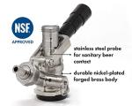 Kegco D-System Chrome Keg Coupler - Black
