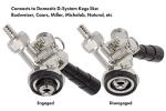 Kegco D-System Chrome Keg Coupler - Black