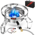 AOSION 200,000 BTU Stainless Steel Propane Burner