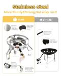 AOSION 200,000 BTU Stainless Steel Propane Burner