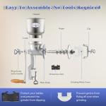 Moongiantgo Cast Iron Grain Mill for Home Brewing