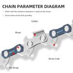 16" Chainsaw Chain 5 Pack - Compatible Replacement
