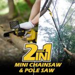 Cordless 2-IN-1 Pole Saw & Mini Chainsaw