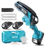 4-inch Cordless Mini Chainsaw with Auto-Oil System