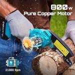 4-inch Cordless Mini Chainsaw with Auto-Oil System