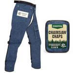 FORESTER Chainsaw Safety Chaps with Pocket, Denim