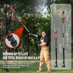 Mini Chainsaw, Mini Chainsaw Cordless with 2 Batteries, Chain saw 6 Inch Mini Chainsaw Cordless with Plastic Case Operated for Tree Branches,Courtyard,Household and Garden