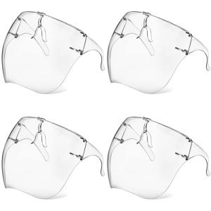 4-Pack Anti-Fog Clear Face Shield and Glasses
