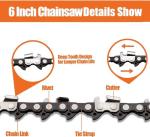 4-Pack 6-Inch Chainsaw Replacement Chains