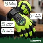 Forester Green Chainsaw Safety Gloves, X-Large