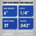 6-Inch Mini Chainsaw Chain Replacement Set