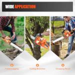 FIPINIXK 71.8CC Gas Chainsaw with Accessories