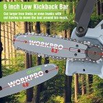 WORKPRO 6.3" Cordless Mini Chainsaw for Pruning