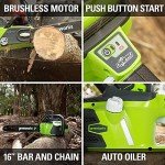 Greenworks 40V 16" Brushless Cordless Chainsaw Bundle