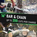 SOYUS 40V 16-Inch Cordless Brushless Chainsaw