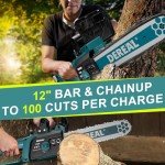 Cordless 12-Inch Brushless Electric Chainsaw with Batteries