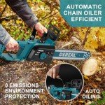 Cordless 12-Inch Brushless Electric Chainsaw with Batteries