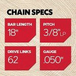 Oregon S62T 18-Inch Chainsaw Chain 2-Pack