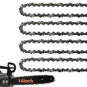 14-Inch Chainsaw Chain Pack - 4 Replacement Chains