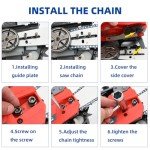 14" Chainsaw Bar & 3 Chains, Fits Multiple Brands