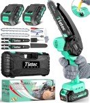 Tietoc 6-Inch Mini Cordless Chainsaw with Batteries