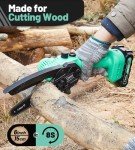Tietoc 6-Inch Mini Cordless Chainsaw with Batteries